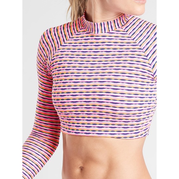 Athleta Tops - NWT Athleta Marbella Long Sleeve Crop Rashguard